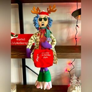 Hallmark Maxine “Stressed in holiday style” Christmas plush doll shelf sitter
